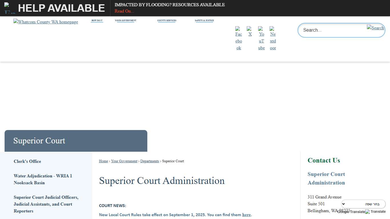 Superior Court Administration Whatcom County, WA - Official Website