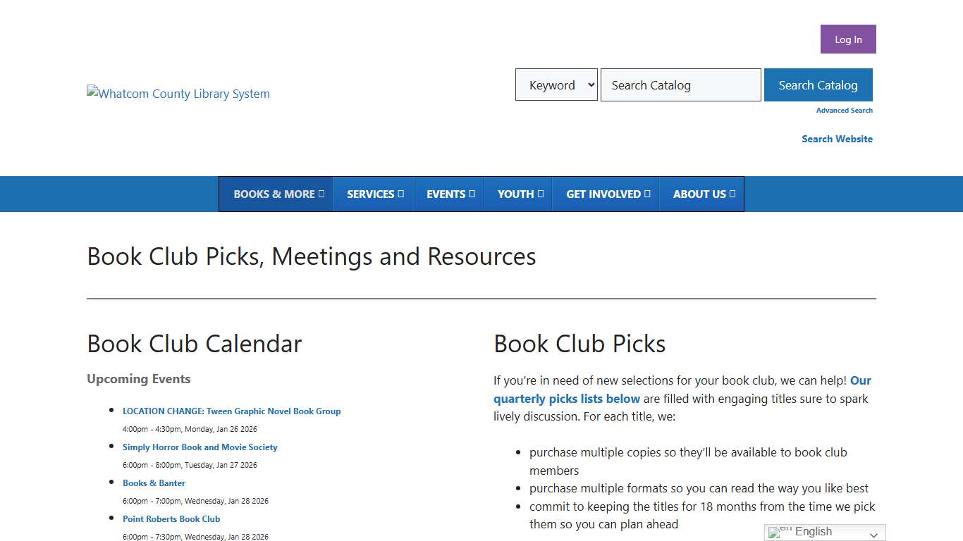 Book Club Picks – Whatcom County Library System